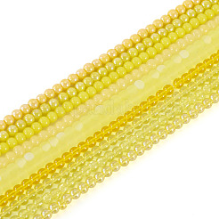 10 Strands 10 Styles Electroplate Opaque Glass Beads Strands&nbsp;GLAA-TA0003-60