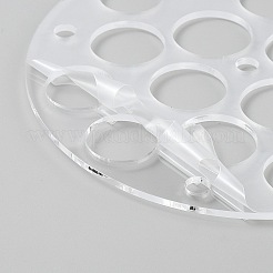 Round 16-Hole Acrylic Chess Holder Display Riser Stands&nbsp;ODIS-WH0038-206A