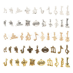 100Pcs 5Colors Tibetan Style Alloy Pendants&nbsp;FIND-TA0006-71
