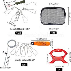 2Sets 2 Style 201 Stainless Steel Fishing Accessories Set&nbsp;AJEW-FH0002-42