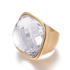 Ion Plating(IP) 304 Stainless Steel Finger Rings&nbsp;RJEW-E157-38G-01