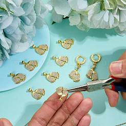 10Pcs Brass Pave Cubic Zirconia Pendants&nbsp;KK-SZ0002-66