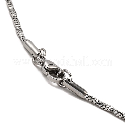 Non-Tarnish 10Pcs 304 Stainless Steel Diamond Cut Snake Chain Necklaces Set&nbsp;NJEW-K254-03P
