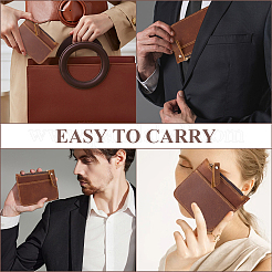 Rectangle Leather Credit Card Wallets for Women Men&nbsp;AJEW-WH20007-09B