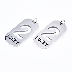 Non-Tarnish 201 Stainless Steel Pendants&nbsp;STAS-T044-220P-2