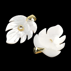 Natural White Shell Carved Pendants&nbsp;SHEL-B180-01G