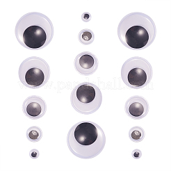 1000pcs 5 Style Black & White Wiggle Googly Eyes Cabochons DIY Scrapbooking Crafts Toy Accessories&nbsp;KY-CJ0001-44