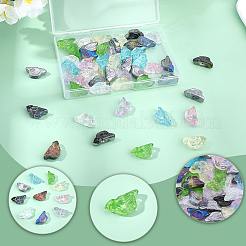 54Pcs 9 Colors Electroplate Transparent Glass Beads&nbsp;GLAA-SC0003-05