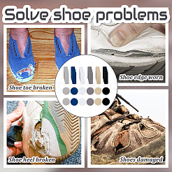 6 Bags 6 Colors 36Pcs Cloth Shoe Heel Repair Patch&nbsp;AJEW-DR0001-96
