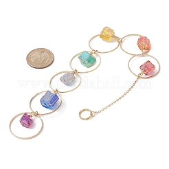 Chakra Electroplated Natural Quartz Chip Beaded&nbsp;HJEW-JM01390