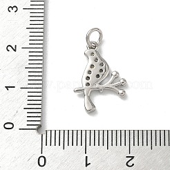 Brass Micro Pave Clear Cubic Zirconia Pendants&nbsp;KK-B155-09P