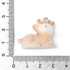 Flocky Opaque Resin Pendants&nbsp;LS-RESI-G105-06A