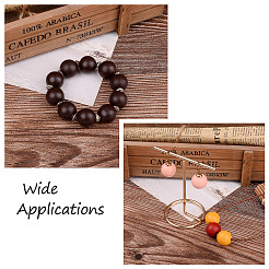 220Pcs 11 Colors Painted Natural Wood European Beads&nbsp;WOOD-TA0001-54