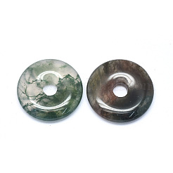 Natural Moss Agate Pendants&nbsp;G-P415-22F