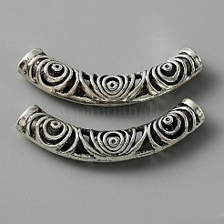 Tibetan Style Alloy Curved Tube Beads&nbsp;FIND-TAC0014-37AS