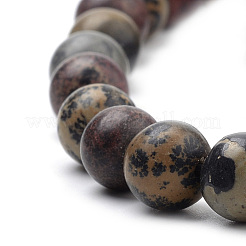 Natural Dendritic Jasper Beads Strands&nbsp;G-S259-10-8mm