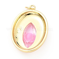 Rack Plating Brass Cubic Zirconia Pendants&nbsp;KK-E015-10G