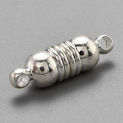 Brass Magnetic Clasps with Loops&nbsp;KK-O134-15S