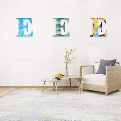 Letter E Shape Unfinished Wood Slices&nbsp;DIY-GA0001-13