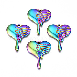 Ion Plating(IP) 201 Stainless Steel Pendants&nbsp;STAS-N098-065M