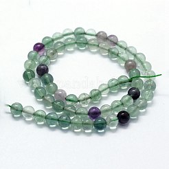 Natural Fluorite Beads Strands&nbsp;G-I199-12-6mm