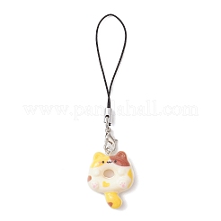 Cat Shape with Donut Pendant Decorations&nbsp;HJEW-JM03696