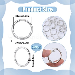 Zinc Alloy Spring Gate Rings&nbsp;FIND-SP0001-08D
