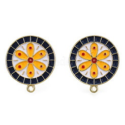 Alloy Enamel Stud Earring Findings&nbsp;PALLOY-N155-113
