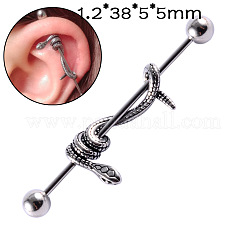 304 Stainless Steel Long Barbell Cartilage Earrings&nbsp;FS-WGA4435-18