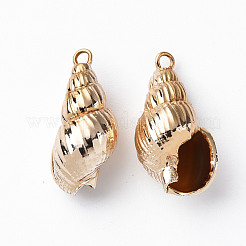 Electroplate Spiral Shell Pendants&nbsp;SSHEL-N034-111