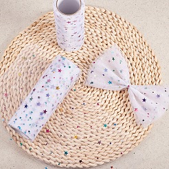 Star Sequin Deco Mesh Ribbons&nbsp;OCOR-P010-F