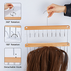 4Pcs Wooden Wig Storage Hook Hangers&nbsp;AJEW-WH0752-491A