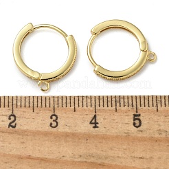 Rack Plating Brass Micro Pave Cubic Zirconia Hoop Earrings Findings&nbsp;KK-K392-33G