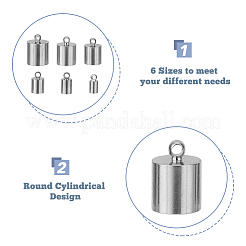120Pcs 6 Sizes Brass Cord Ends&nbsp;KK-FH0006-42P