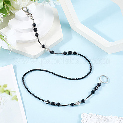 2Pcs Glass Beads Keychain&nbsp;HJEW-SC0002-54