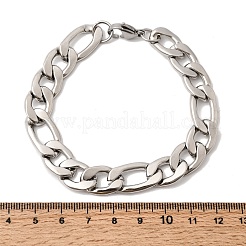 201 Stainless Steel Curb Chain Bracelets for Men&nbsp;STAS-T077-22A-03P