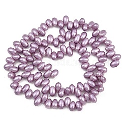 Electroplated Shell Pearl Beads Strands&nbsp;BSHE-B009-A01-5x8mm-03