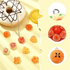 20Pcs 10 Styles Opaque Resin Imitation Food Pendants&nbsp;CRES-YW0002-26