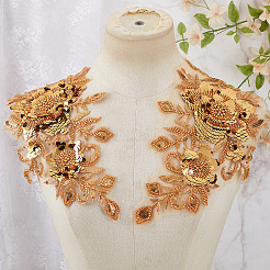 1 Pair Polyester Embroidery Sequin Costume Accessories&nbsp;DIY-CY0002-39