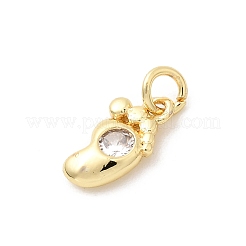 Brass Micro Pave Cubic Zirconia Charms&nbsp;KK-Z135-02G-03