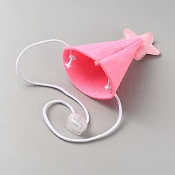 Number 3 Non-woven Fabrics Glitter Powder Pet Birthday Hats&nbsp;AJEW-WH0481-70D