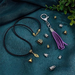 150Pcs 15 Styles Tibetan Style Cord Ends&nbsp;FIND-PH0028-89