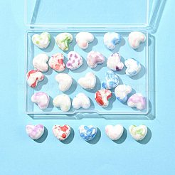 26Pcs 5 Colors Glazed Porcelain Beads&nbsp;PORC-FS0001-33