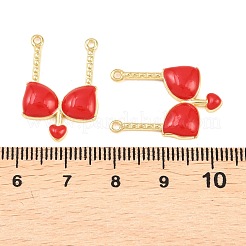 Brass Enamel Pendants&nbsp;KK-B167-03G-01