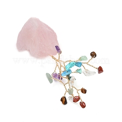 Natural Mixed Gemstone Chips Tree of Life Display Decorations&nbsp;AJEW-JD00015-03