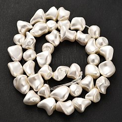 Electroplated Shell Pearl Beads Strands&nbsp;BSHE-C009-01B