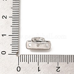 Brass Micro Pave Clear Cubic Zirconia Spacer Bars&nbsp;KK-C031-46P
