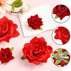 Cloth & Iron Alligator Hair Clips&nbsp;AJEW-SP0002-84C