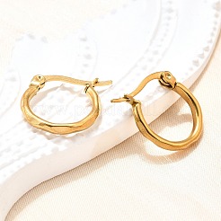 Ion Plating(IP) 304 Stainless Steel Hoop Earrings&nbsp;EJEW-D195-G