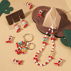 5Pcs Boot Baking Paint Glass Enamel  Beads&nbsp;LAMP-TADJ0001-08J